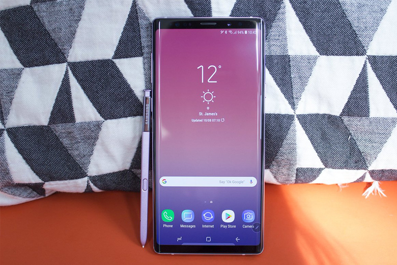 Galaxy Note 9 được trang bị màn hình 6.4 inch