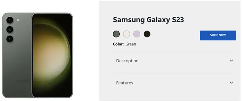 Thông số kỹ thuật, tính năng và màu sắc của Galaxy S23 bị rò rỉ trong danh sách AT&T