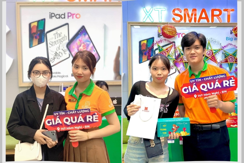 Khách được tặng quà khi mua hàng tại XTsmart Đà Nẵng.