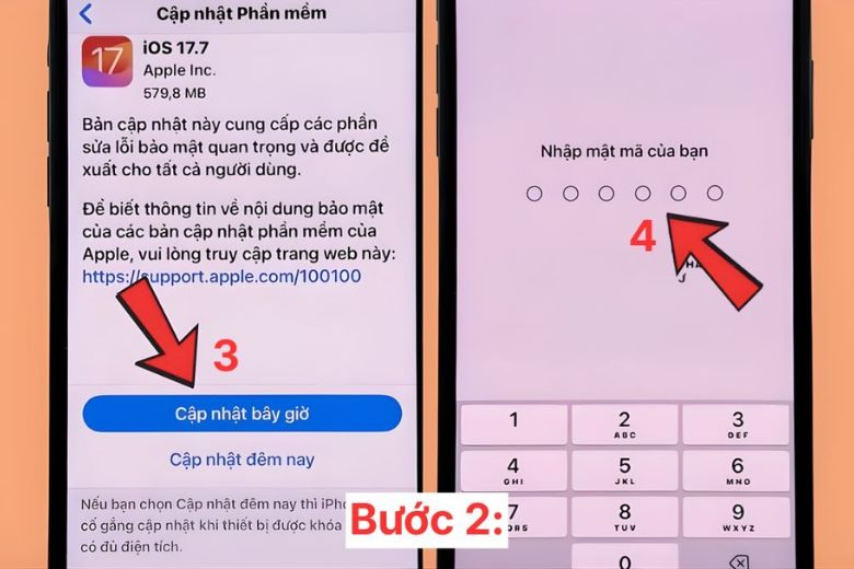 Bước 2: Khi có bản cập nhật, bạn có thể chọn Cập nhật bây giờ