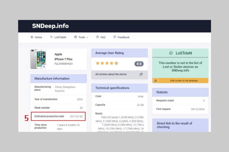 Bước 5: Bạn hãy xem mục Estimated Production Date.