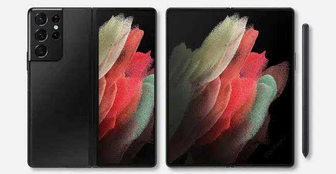 Ảnh redner Galaxy Z Fold 3 xuất hiện, có điểm tương đồng với Galaxy S21 Ultra