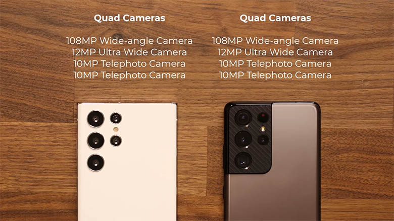Thông số máy ảnh giữa Galaxy S22 Ultra và Galaxy S21 Ultra