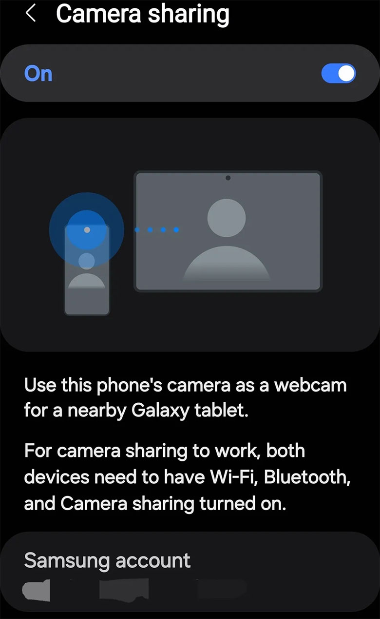 Sử dụng camera của Galaxy S24 làm webcam cho máy tính bảng