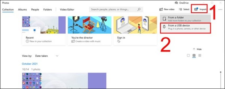 Chuyển ảnh từ iPhone sang máy tính bằng Windows Photos