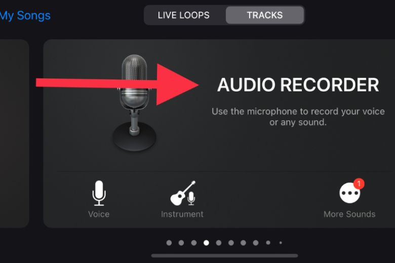 Chọn mục Audio Recorder để tiến hành chỉnh sửa âm thanh
