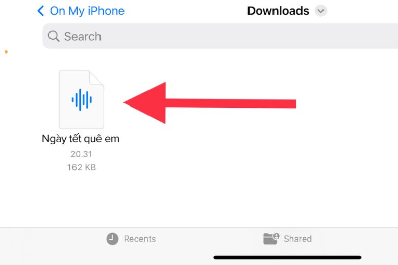 Nhấn giữ file âm thanh rồi kéo thả vào khu vực chỉnh sửa của GarageBand