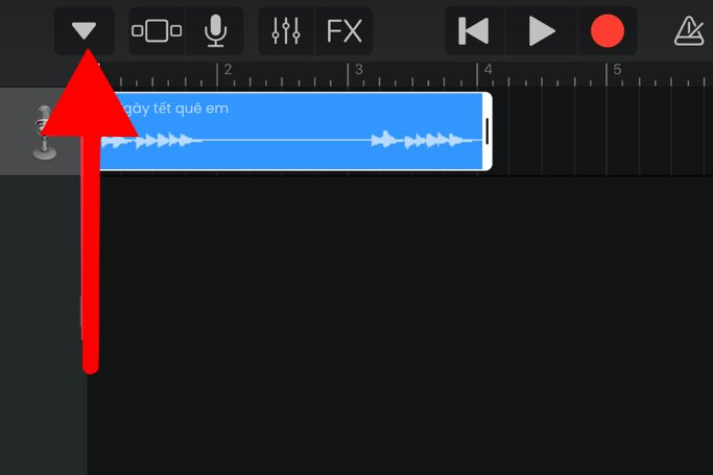 Chọn My Songs để lưu dự án