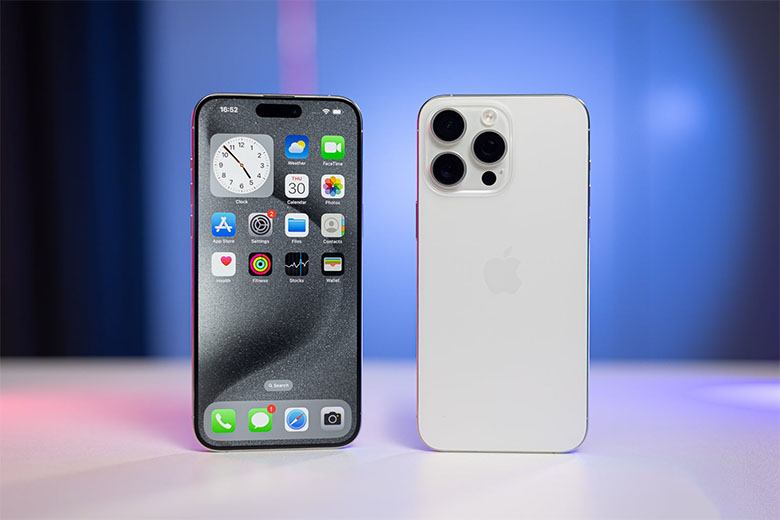 Điện thoại iPhone 15 Pro Max 512GB Quốc tế sử dụng thiết kế đẳng cấp, bền bỉ với khung titan
