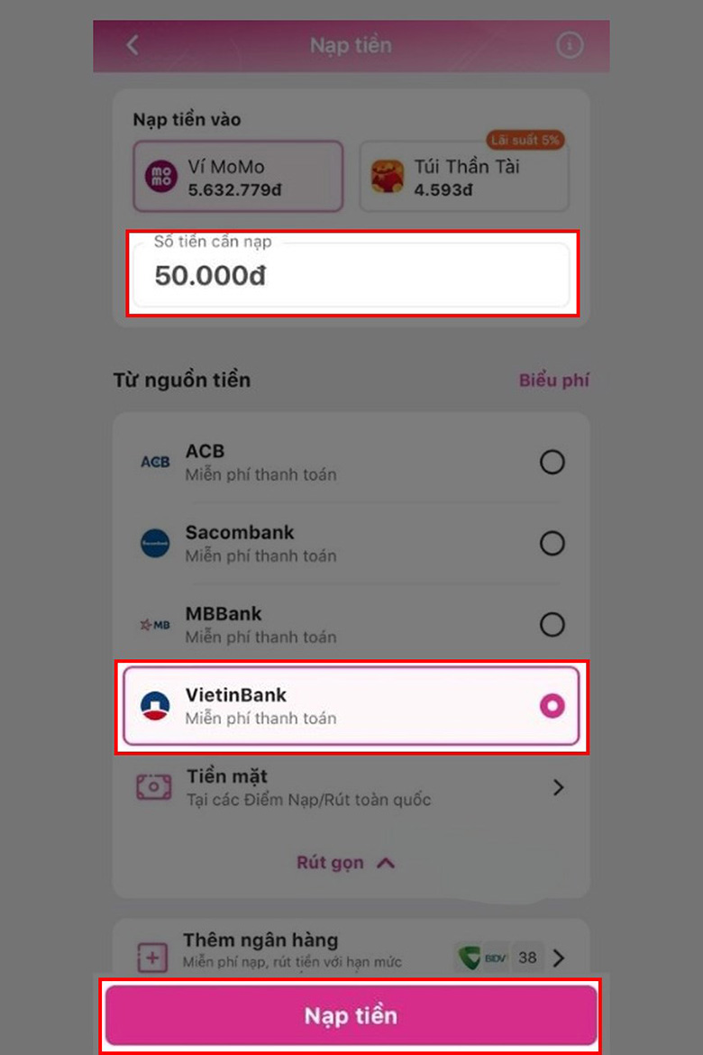 Chuyển tiền từ ZaloPay sang Momo đơn giản và cực kì nhanh chóng: Bước 5