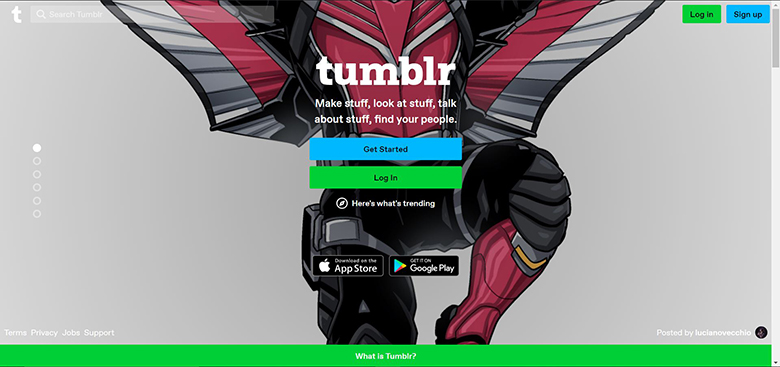 Giao diện Tumblr 