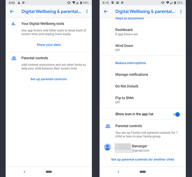 Sử dụng tính năng kiểm soát con cái