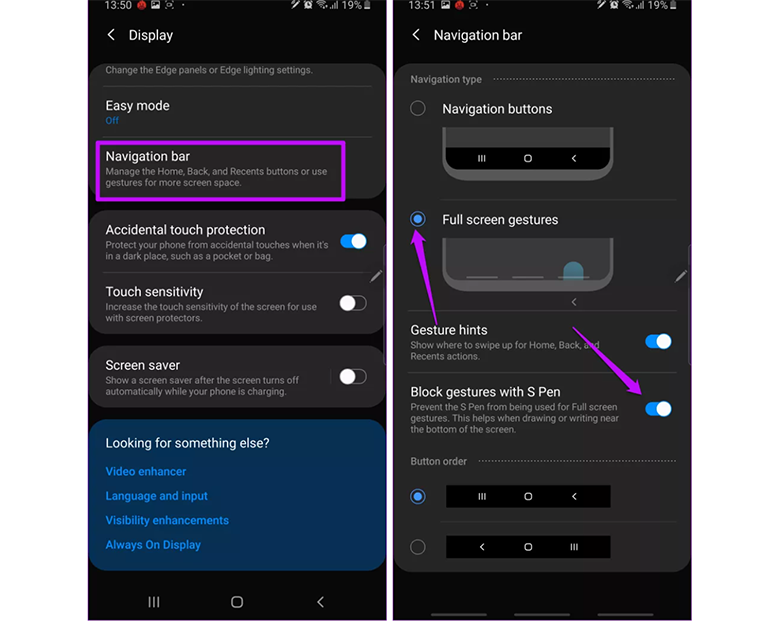 Samsung Note 10 Nav Gesture