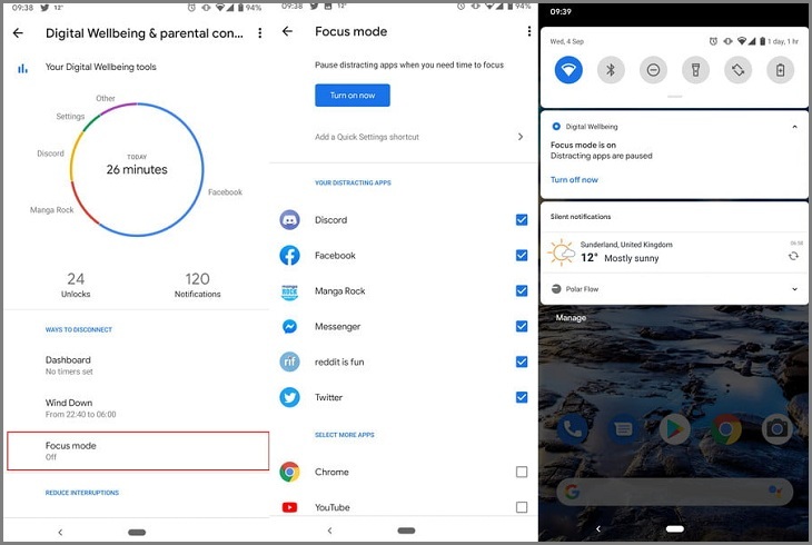 Sử dụng chế độ focus