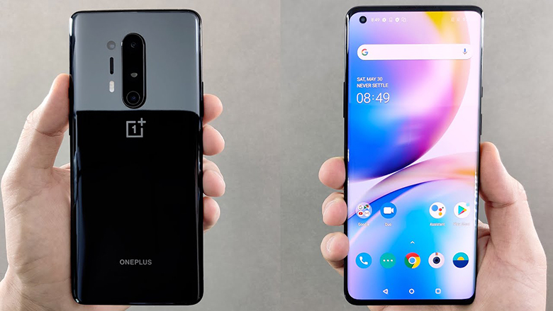 OnePlus 8 Pro mặt lưng và màn hình