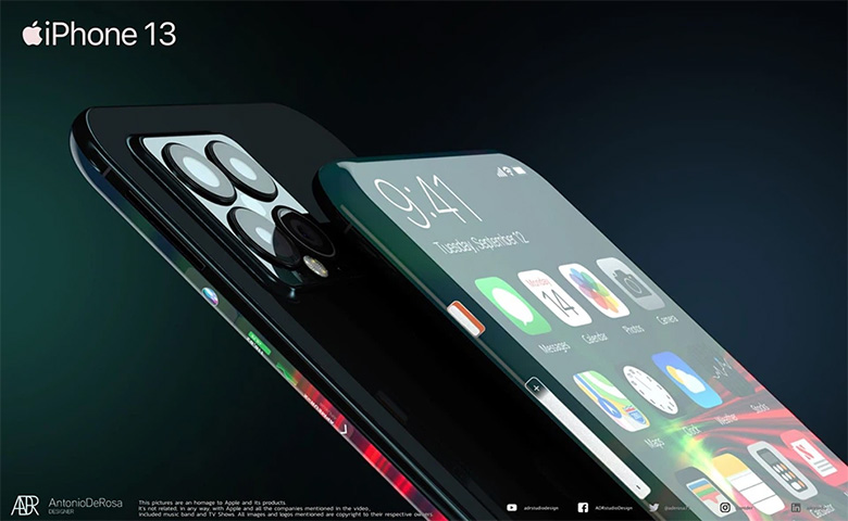 iPhone 13 xuất hiện cocept mới, thiết kế gây ấn tượng với màn hình thác nước