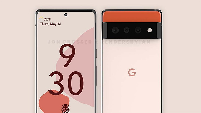 Hình ảnh render Google Pixel 6, Pixel 6 Pro xuất hiện, hé lộ thiết kế tuyệt đẹp