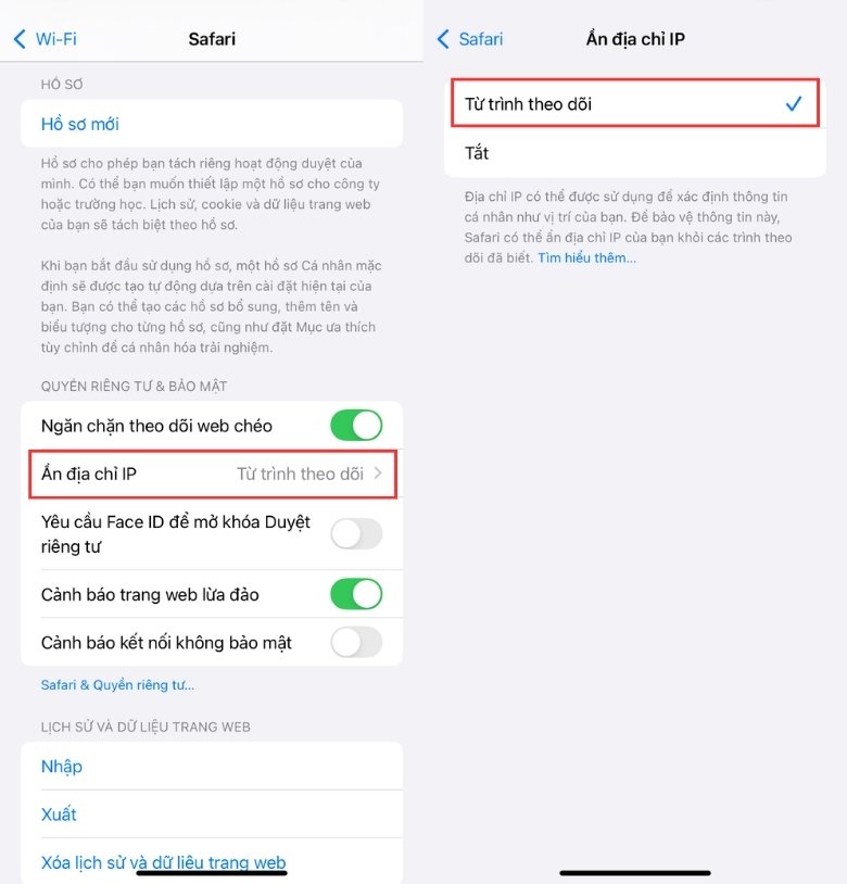 Cách ẩn địa chỉ IP trên điện thoại iPhone