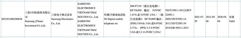 Samsung Galaxy Z Flip3 đạt chứng chỉ 3C với sạc nhanh công suất 25W