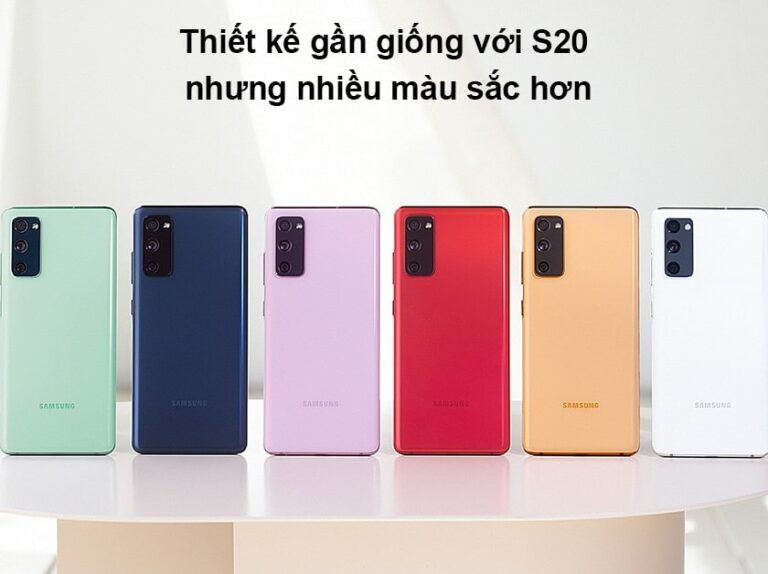 Galaxy S20 FE có nhiều tùy chọn màu sắc