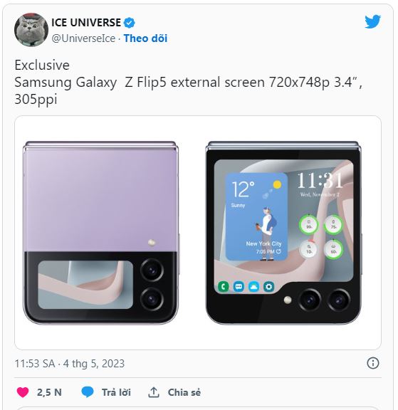 Một cải tiến lớn đối với phần cứng của Galaxy Z Flip 5