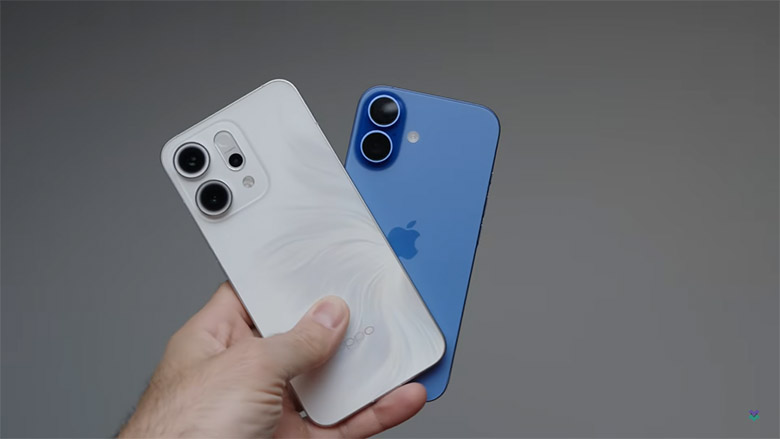 Khi đặt OPPO Reno 14 và iPhone 16 cạnh nhau, triết lý thiết kế hoàn toàn đối lập
