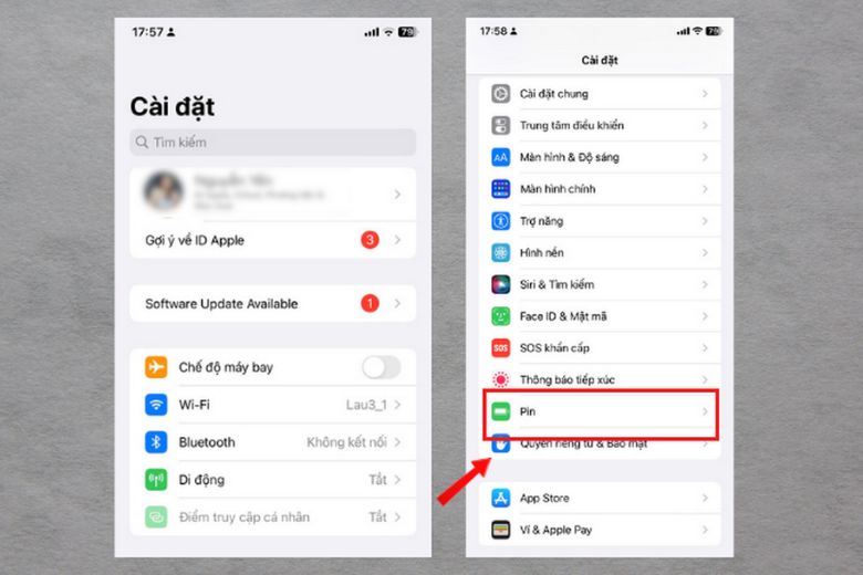 Kiểm tra tình trạng pin trên iPhone