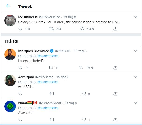 Thông tin mới về Galaxy S21