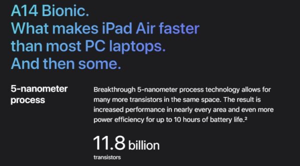 Thông tin về chip xử lý A14 Bionic mạnh mẽ