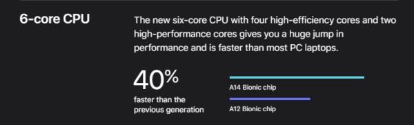 Thông tin về chip xử lý A14 Bionic mạnh mẽ