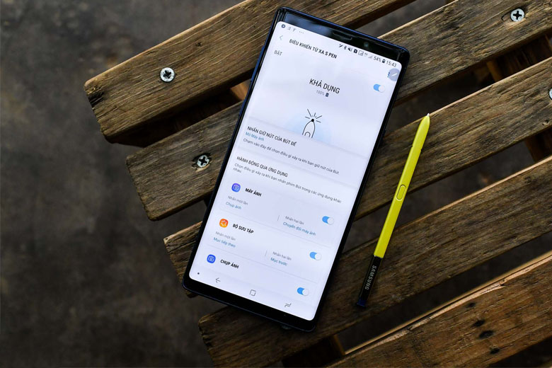 dòng S-Pen trên Note 9 còn được hỗ trợ công nghệ Bluetooth Low Energy