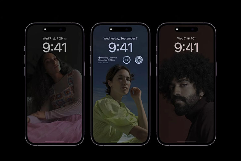 bộ đôi iPhone 14 Pro và iPhone 14 Pro Max còn được trang bị tính năng màn hình luôn bật