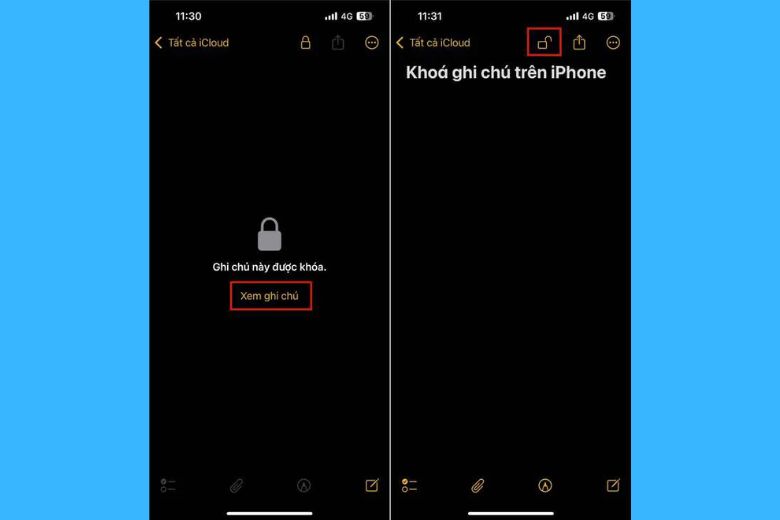 Cách mở khóa ghi chú trên iPhone