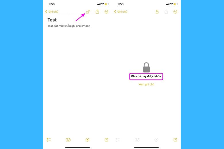 Hướng dẫn cách khóa ghi chú trực tiếp trong ứng dụng Notes