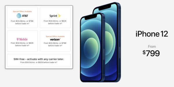 Giá bán thực tế của iPhone 12 Mini là 729 USD nếu không tính 30 USD được giảm thông qua AT&T hoặc Verizon.