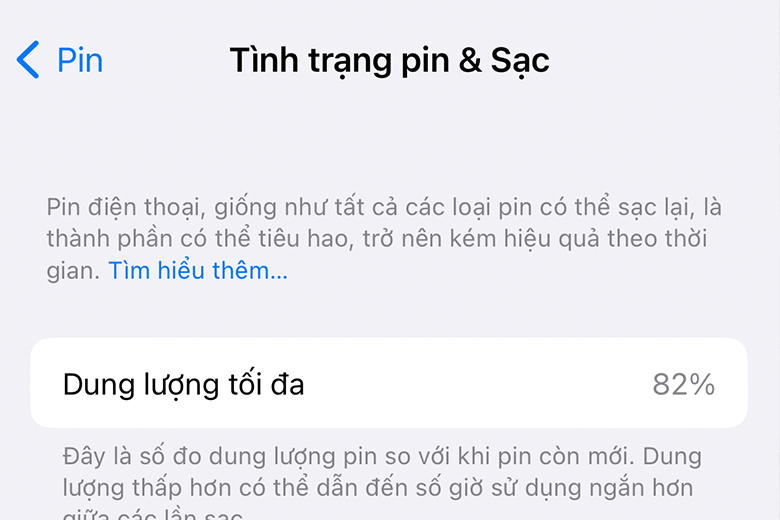Thông số hiển thị tình trạng pin có thể bị thay đổi sau khi kích pin iPhone