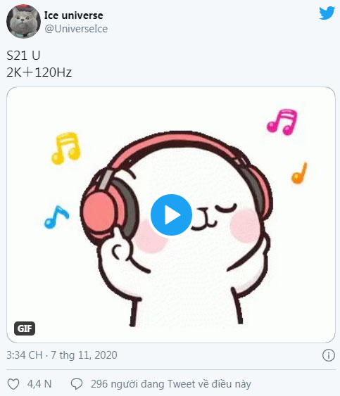 Thông tin về màn hình của model Galaxy S21 Ultra xuất phát từ leaker nổi tiếng Ice Universe.