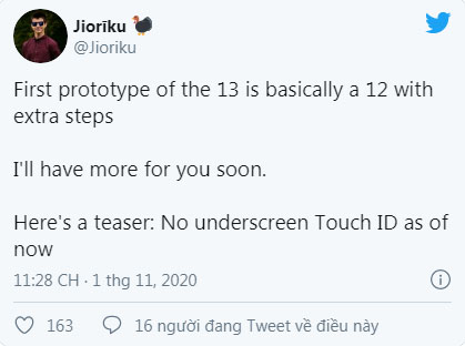 Jiorīku đã nói rằng khả năng iPhone 13 kế thừa ngôn ngữ thiết kế của iPhone 12 series là rất cao