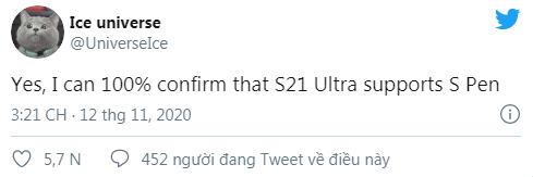 Thông tin về thiết bị cao cấp của Samsung xuất phát từ leaker Ice Universe