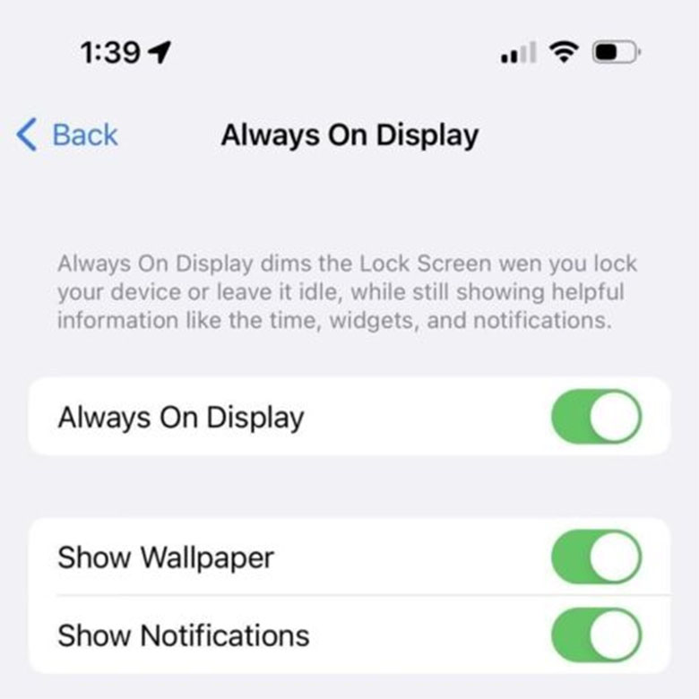 Màn hình luôn bật của iPhone 14 Pro được tùy chỉnh trong bản cập nhật iOS 16.2