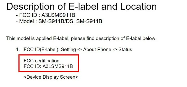 Thông số kỹ thuật chính của Galaxy S23, Galaxy S23 Plus được phát hiện trên trang web chứng nhận của FCC