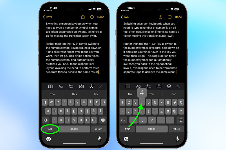 Mẹo chuyển nhanh từ số sang chữ trên iPhone