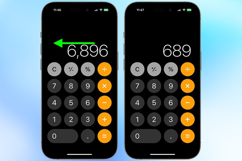 Mẹo xóa số cuối cùng trong phép tính trên iPhone