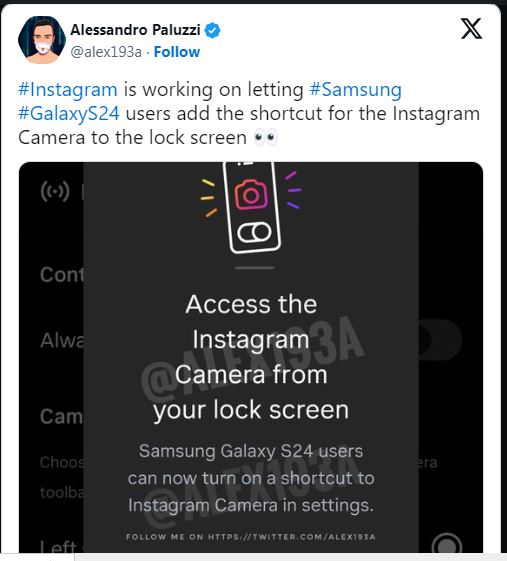 Galaxy S24 mang đến trải nghiệm Instagram mới, truy cập ngay từ màn hình khóa