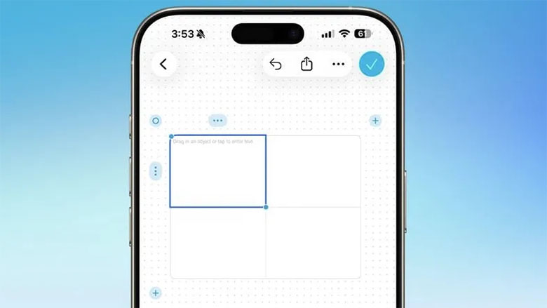 Hỗ trợ bảng trong ứng dụng Freeform