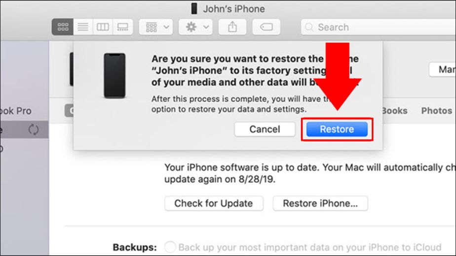 Hướng dẫn cách khôi phục ảnh đã xoá trên iPhone bằng Finder