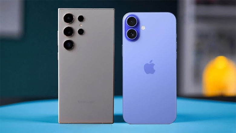 So sánh Galaxy S24 Ultra Cũ và iPhone 16 Plus Cũ: Thiết kế và Hiển thị