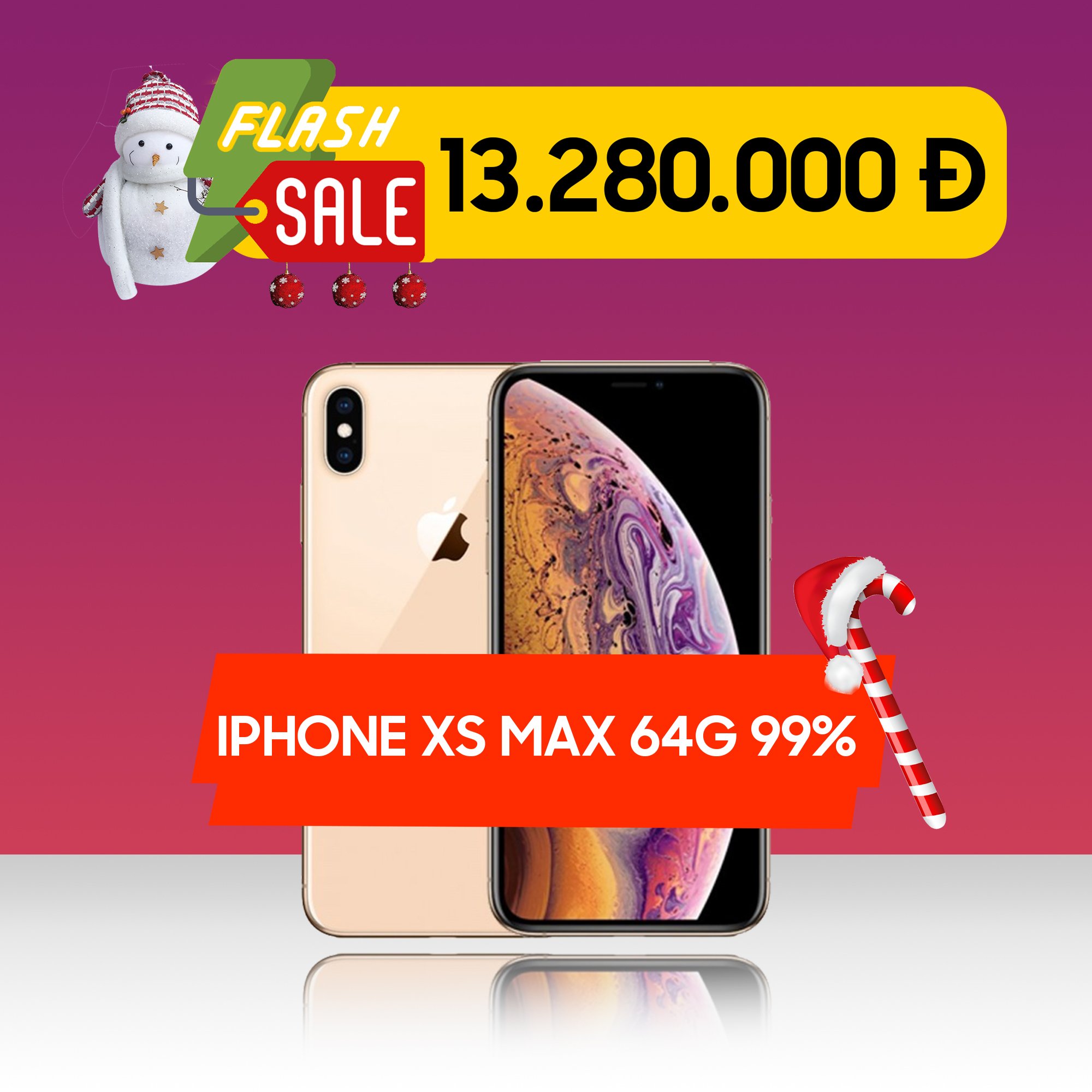 iPhone Xs Max 64G 99% Giá bán : 13.280.000 ( Giá niêm yết : 14.490.000 )