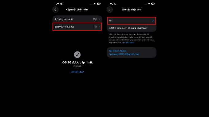 Cách tắt chế độ Beta 