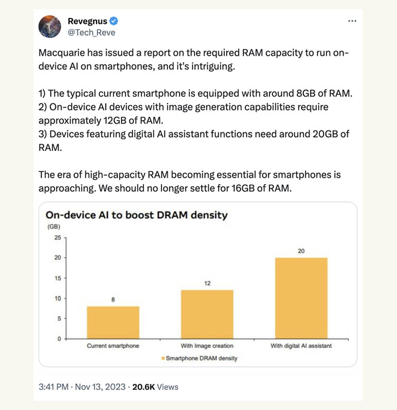 Lý do iPhone 16, Galaxy S24 không tăng RAM